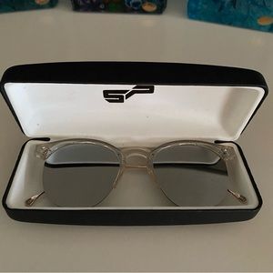 Spitfire Clear Frame Sunglasses with Gray Lenses